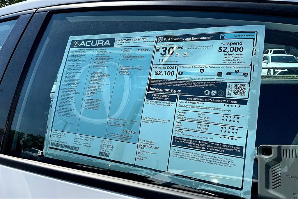 2026 Acura Integra A-Spec Tech Package