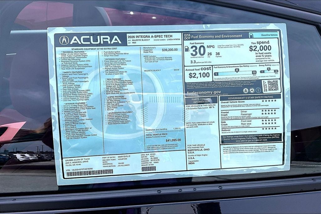 2026 Acura Integra A-Spec Tech Package
