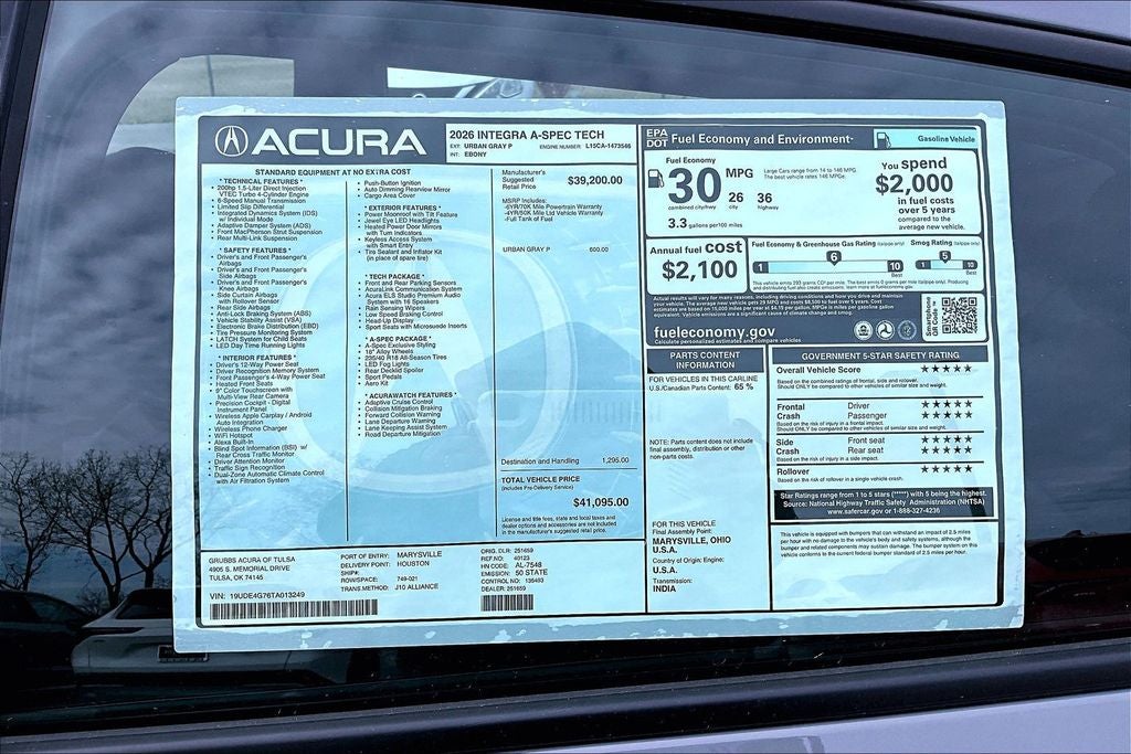 2026 Acura Integra A-Spec Tech Package