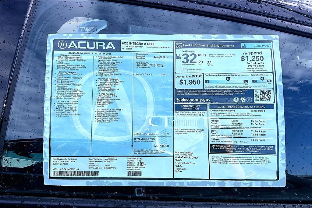 2026 Acura Integra A-Spec Package