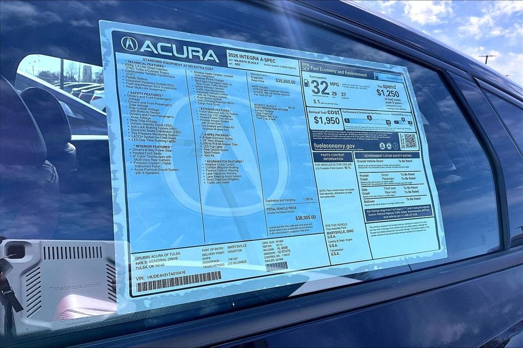 2026 Acura Integra A-Spec Package