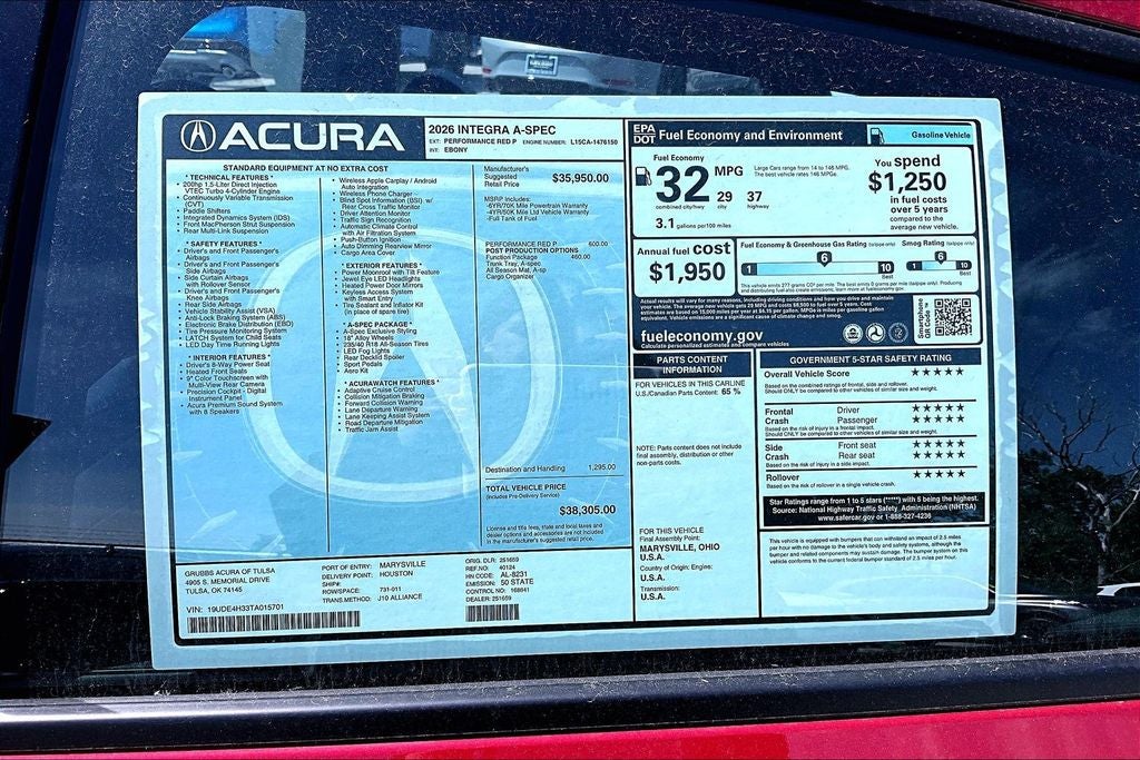 2026 Acura Integra A-Spec Package