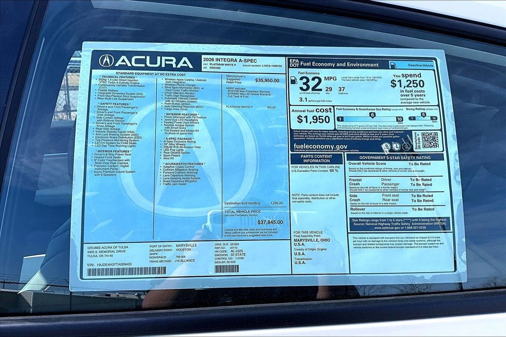 2026 Acura Integra A-Spec Package