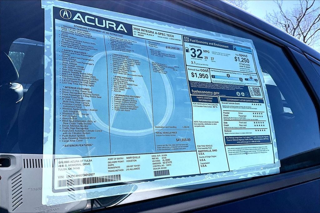 2026 Acura Integra A-Spec Tech Package