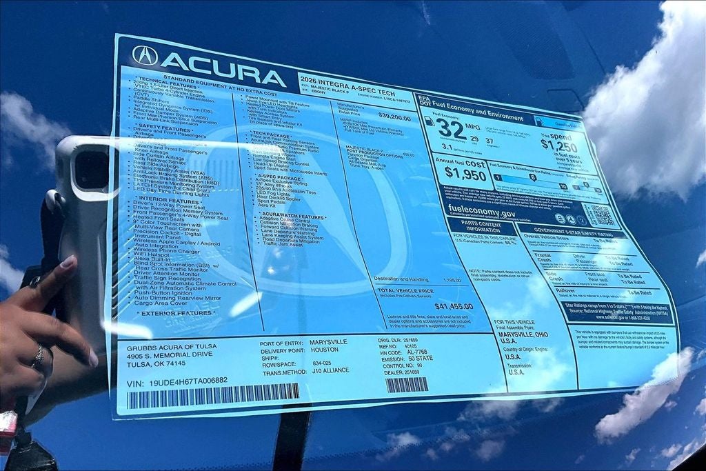 2026 Acura Integra A-Spec Tech Package