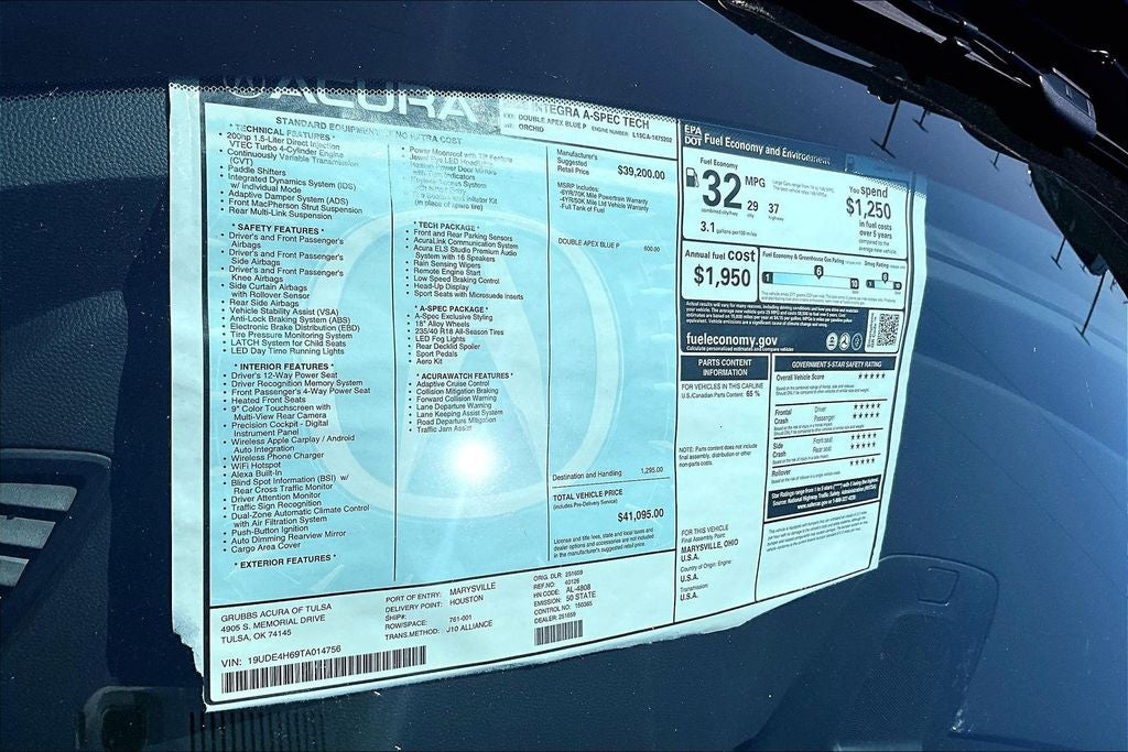 2026 Acura Integra A-Spec Tech Package