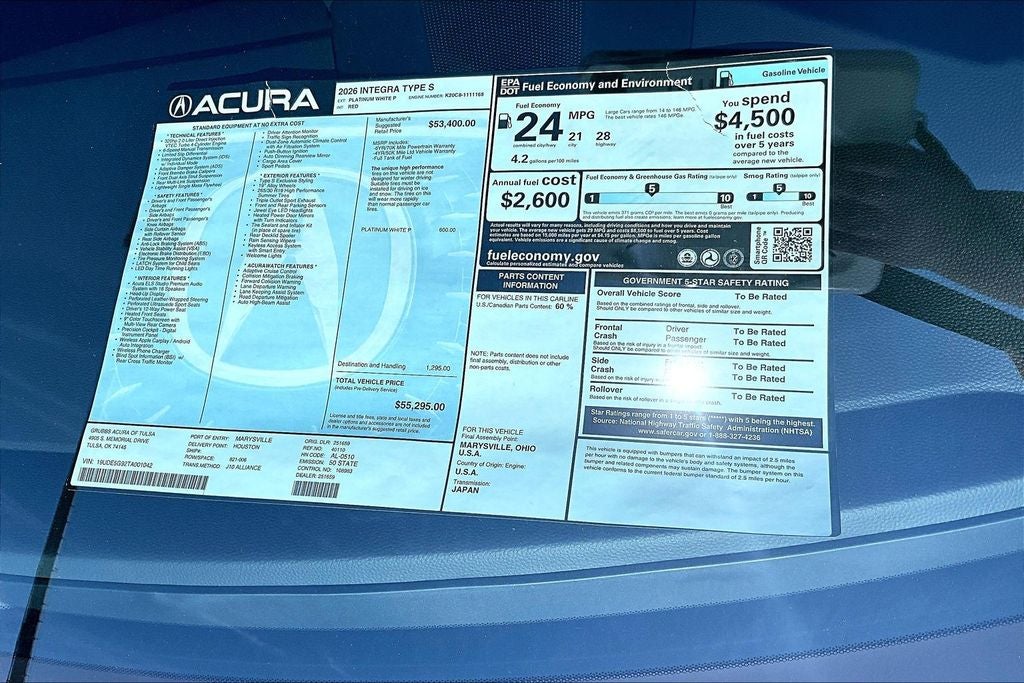 2026 Acura Integra Type S