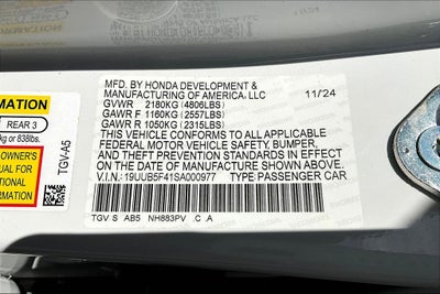 2025 Acura TLX Technology Package