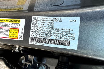 2025 Acura TLX Technology Package