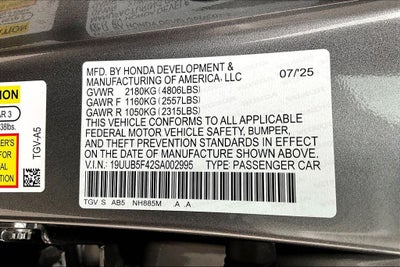 2025 Acura TLX Technology Package