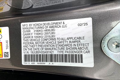 2025 Acura TLX Technology Package