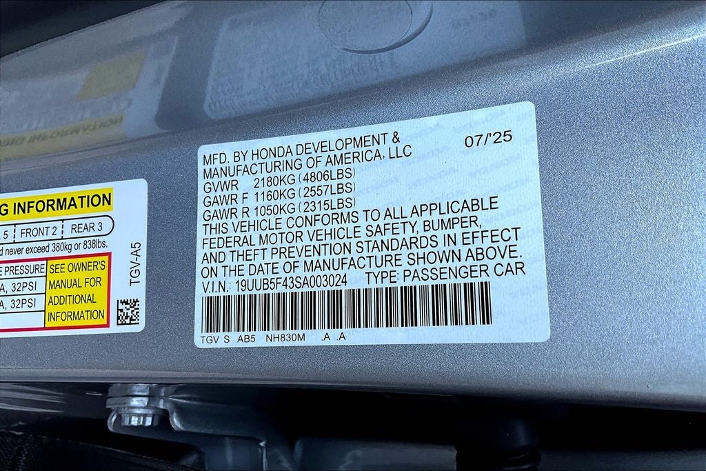 2025 Acura TLX Technology Package