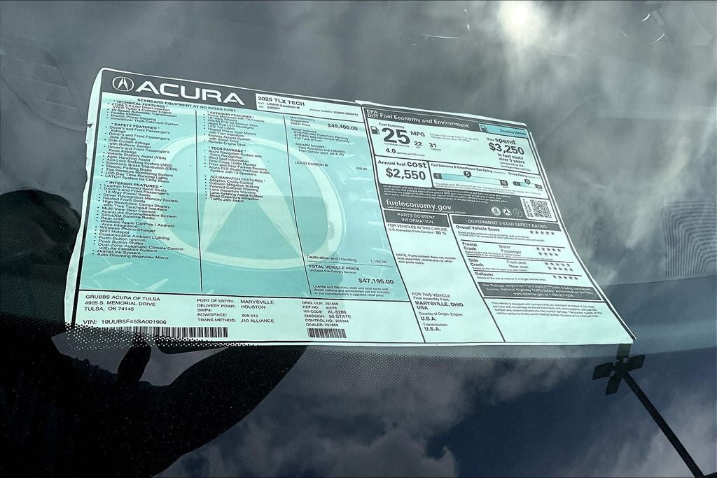 2025 Acura TLX Technology Package
