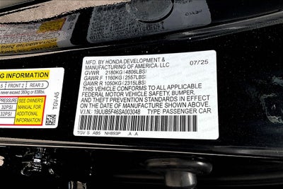 2025 Acura TLX Technology Package