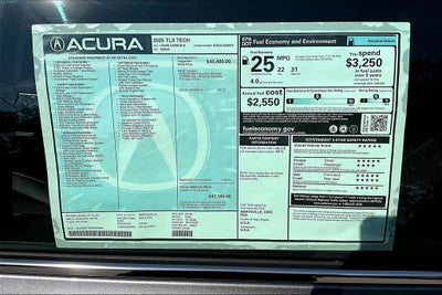 2025 Acura TLX Technology Package