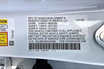 2025 Acura TLX Technology Package