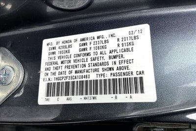 2012 Honda Accord LX 2.4