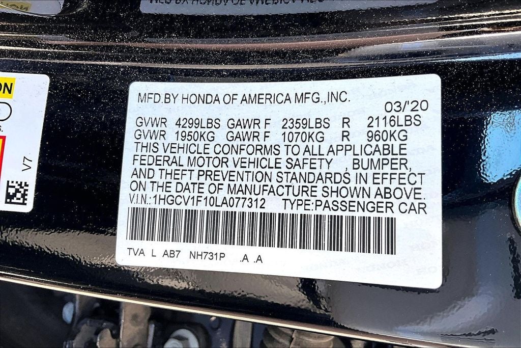 2020 Honda Accord LX