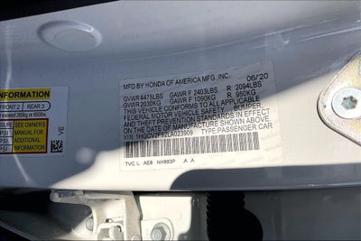 2020 Honda Accord Touring 2.0T