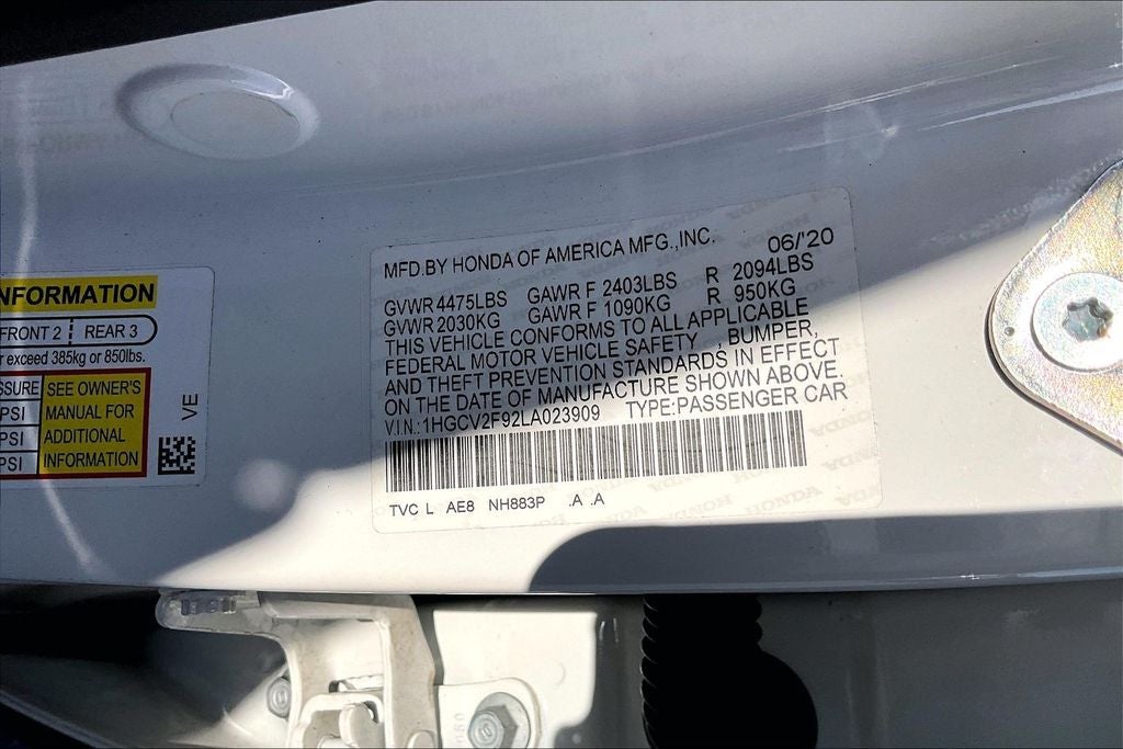 2020 Honda Accord Touring 2.0T