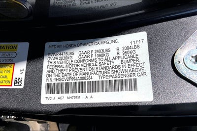 2018 Honda Accord Touring 2.0T