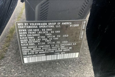 2020 Volkswagen Atlas Cross Sport 3.6L V6 SE w/Technology 4Motion