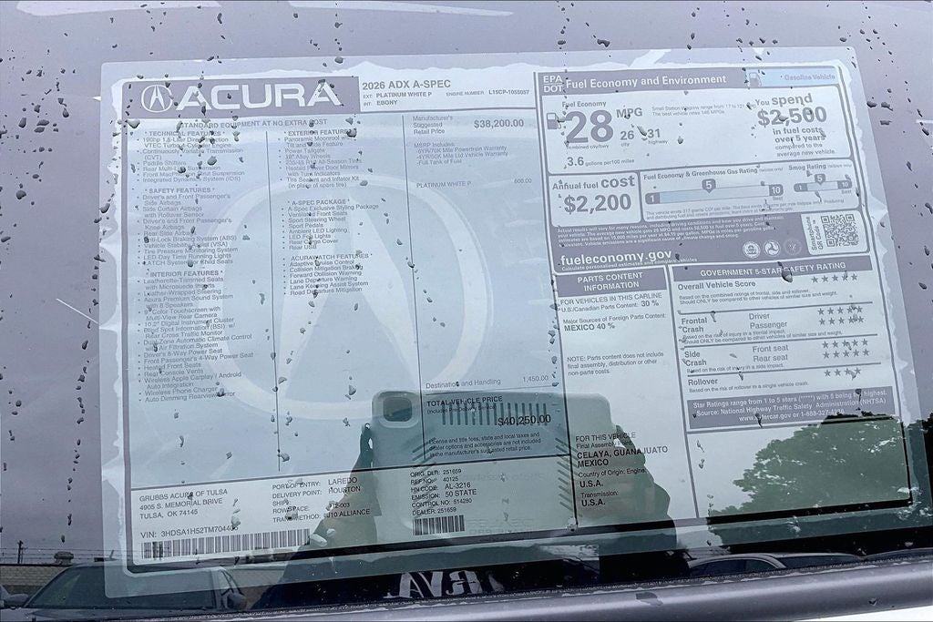 2026 Acura ADX A-Spec Package