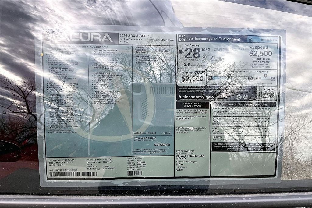 2026 Acura ADX A-Spec Package