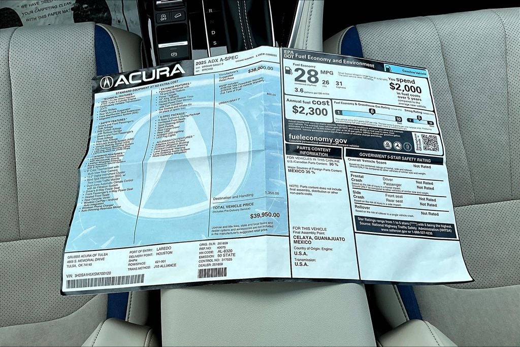 2025 Acura ADX A-Spec Package