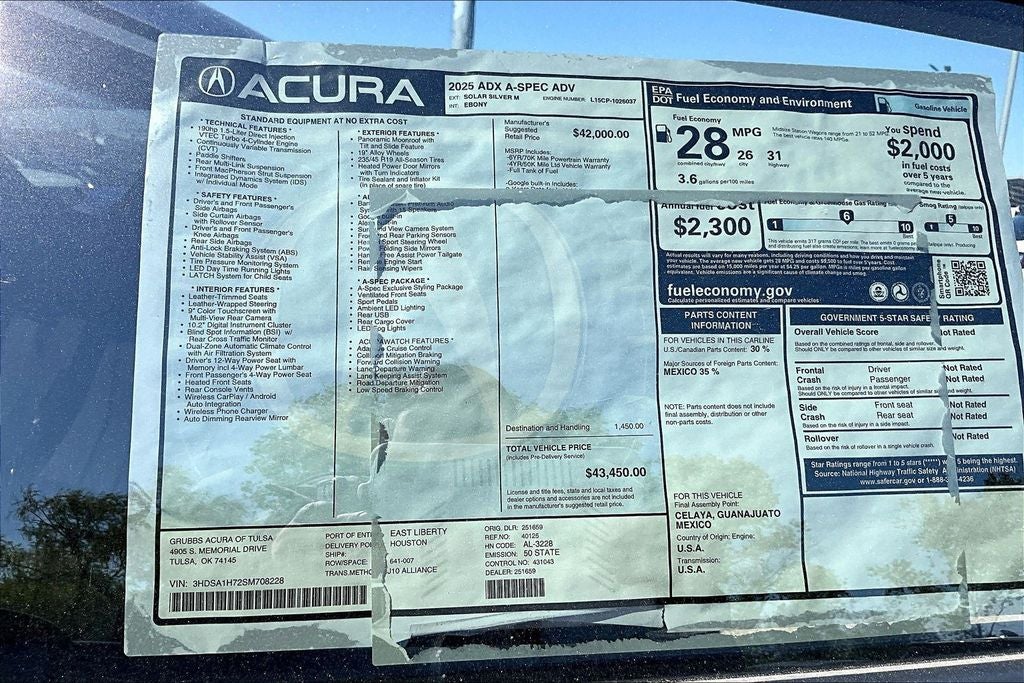 2025 Acura ADX A-Spec Advance Package