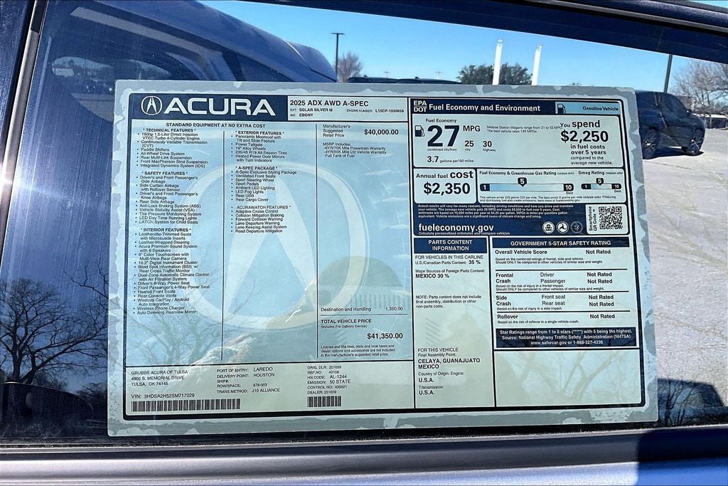2025 Acura ADX A-Spec Package
