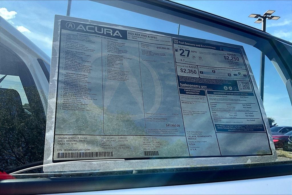 2025 Acura ADX A-Spec Package