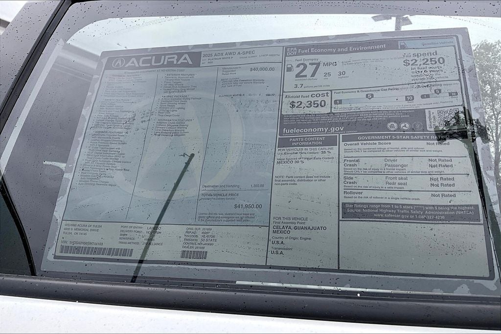 2025 Acura ADX A-Spec Package