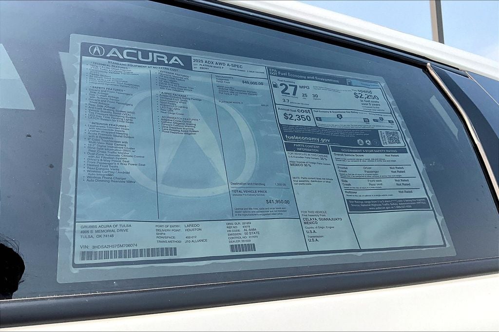 2025 Acura ADX A-Spec Package