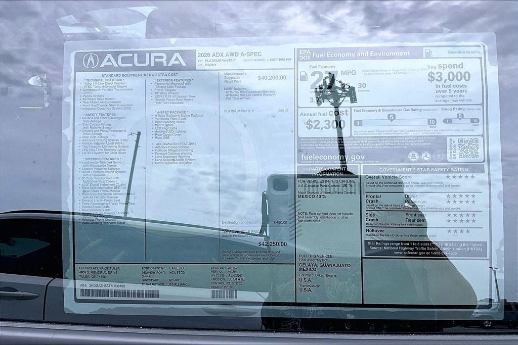2026 Acura ADX A-Spec Package