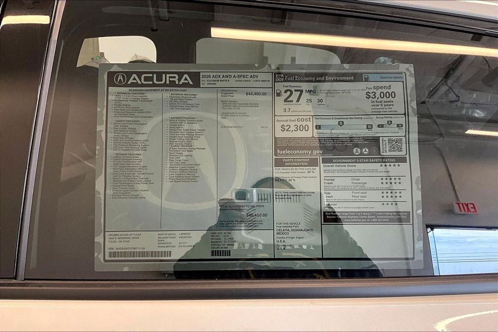 2026 Acura ADX A-Spec Advance Package