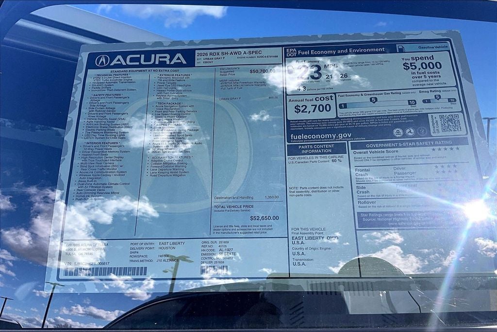 2026 Acura RDX A-Spec Package SH-AWD