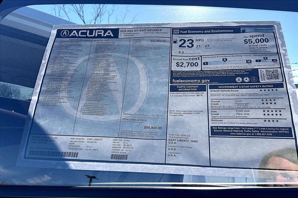 2026 Acura RDX Advance Package SH-AWD