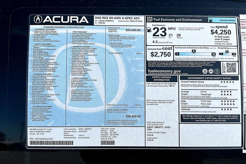 2025 Acura RDX A-Spec Advance Package SH-AWD