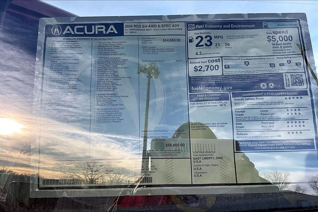 2026 Acura RDX A-Spec Advance Package SH-AWD