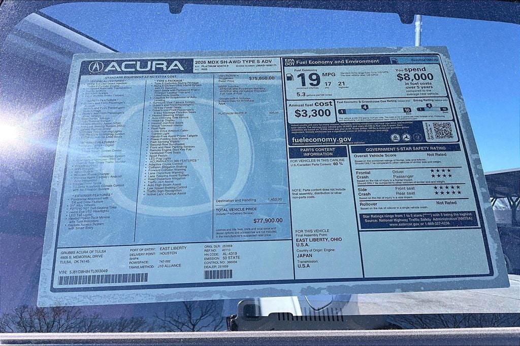 2026 Acura MDX Type S w/Advance Package SH-AWD