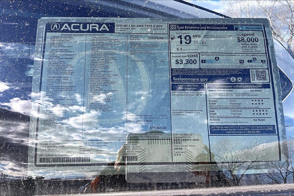 2026 Acura MDX Type S w/Advance Package SH-AWD