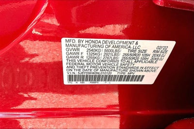 2022 Acura MDX Technology
