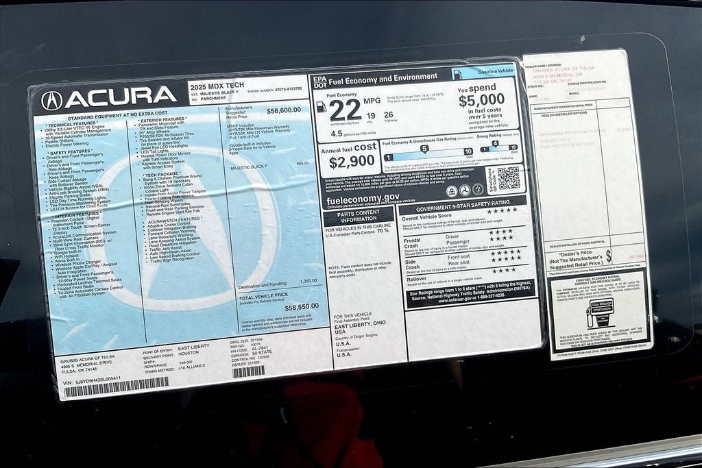 2025 Acura MDX Technology Package