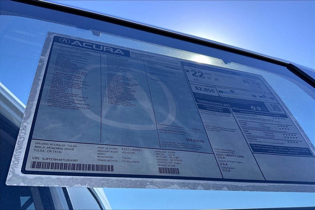 2026 Acura MDX Technology Package