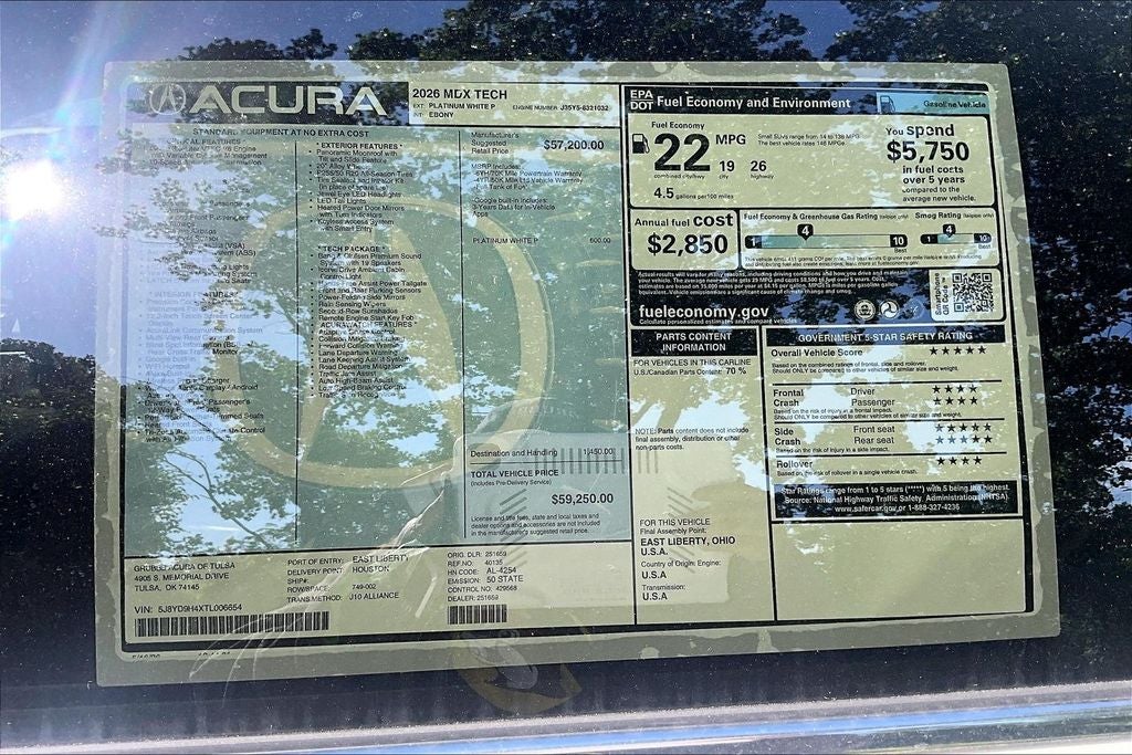 2026 Acura MDX Technology Package