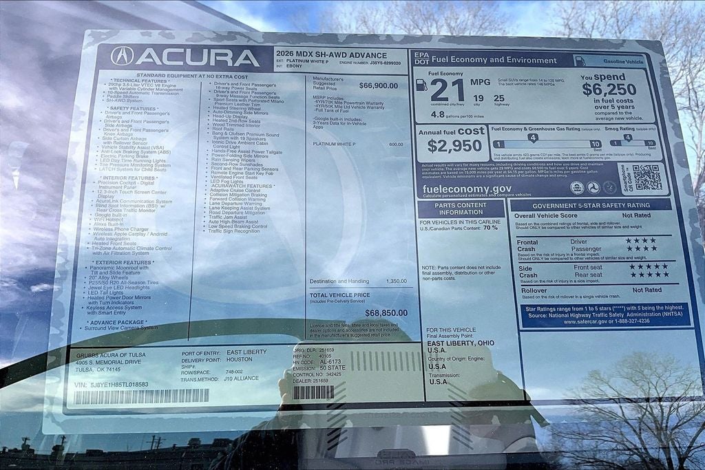 2026 Acura MDX Advance Package SH-AWD