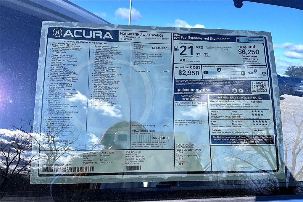 2026 Acura MDX Advance Package SH-AWD