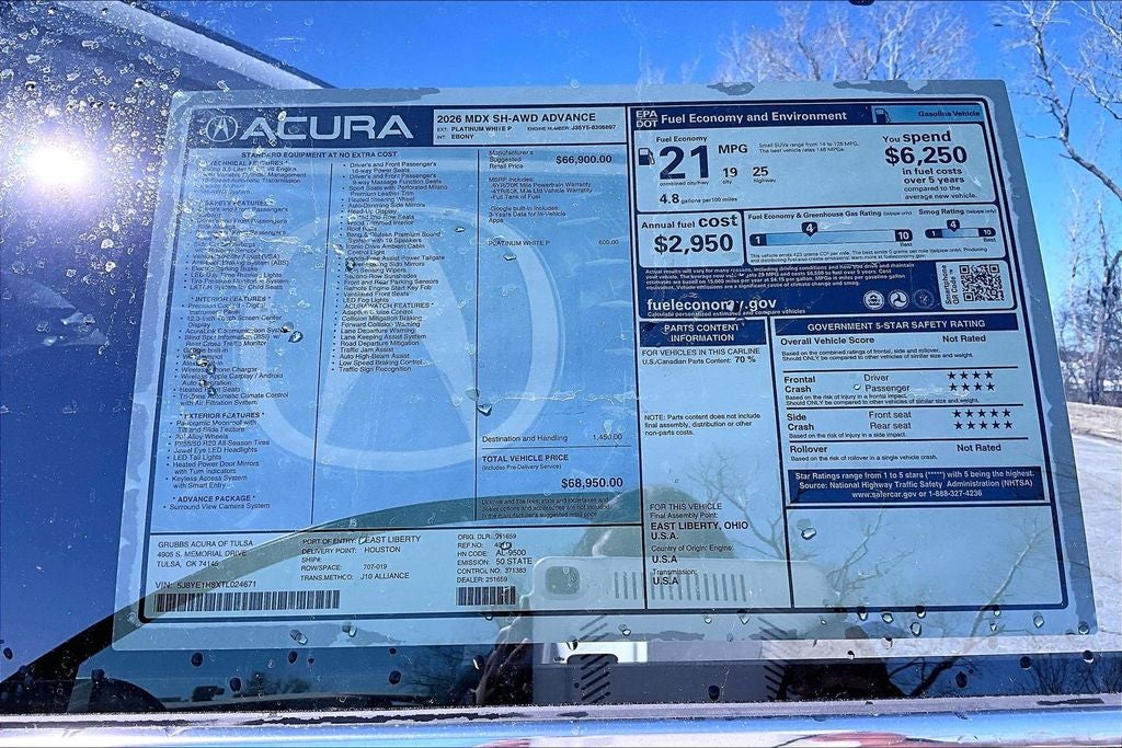 2026 Acura MDX Advance Package SH-AWD