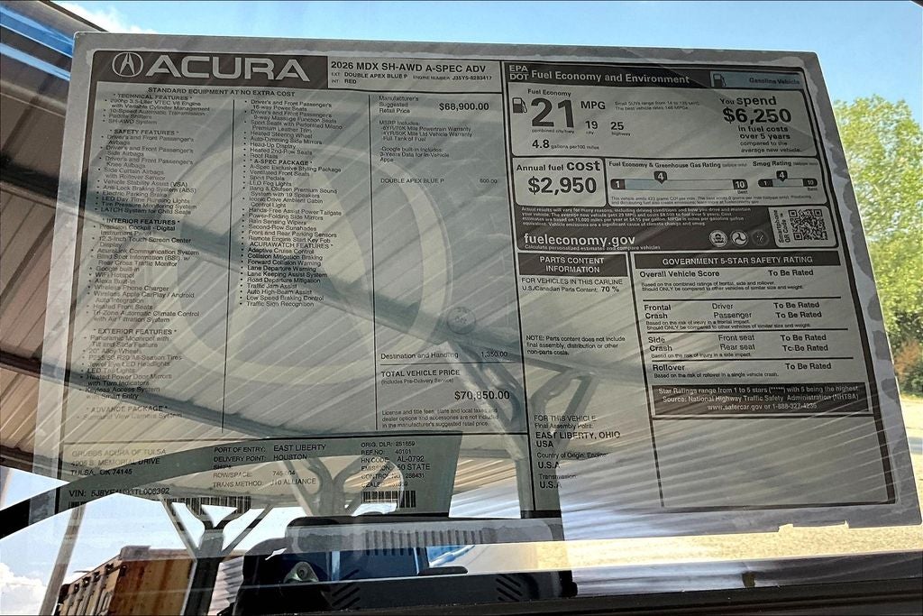 2026 Acura MDX A-Spec Advance Package SH-AWD